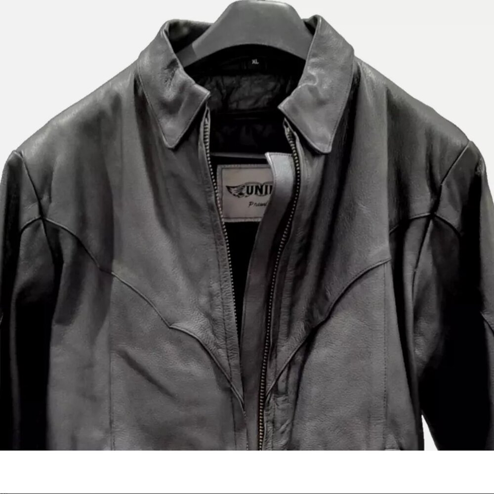 UNIK Premium Women's XL Black Leather Motorcycle Jacket Removable Lining Western - Picture 2 of 11